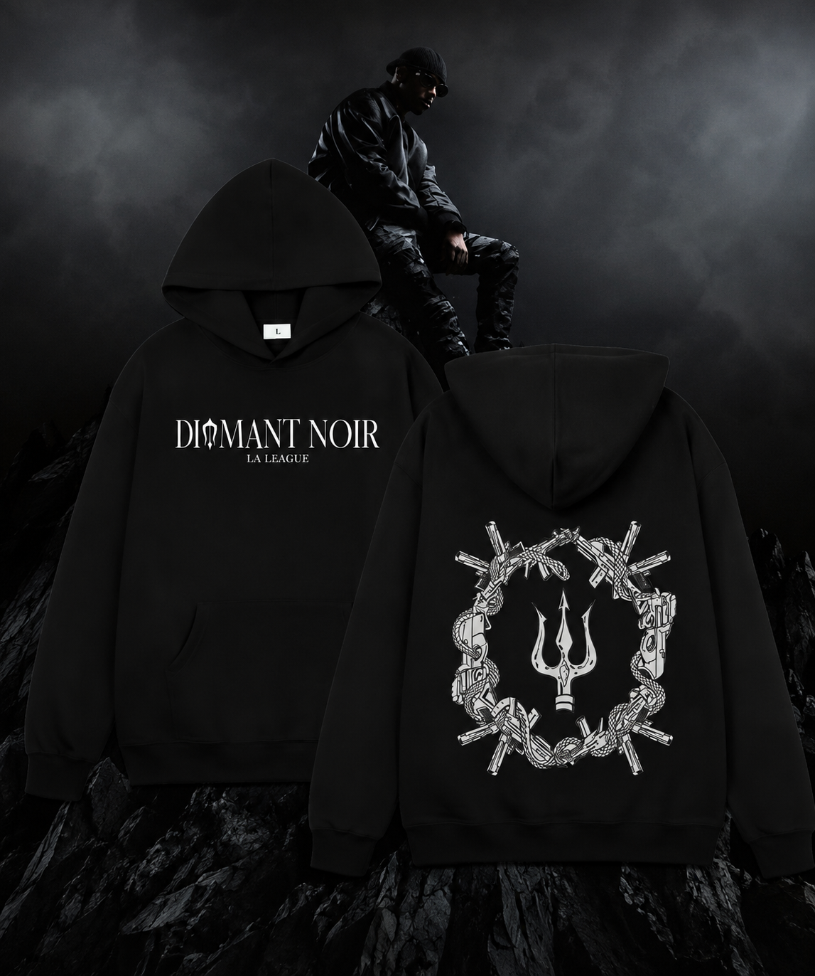 Pull diamant noir